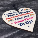 Thank You Gift For Childminder Hanging Heart Friend Friendship