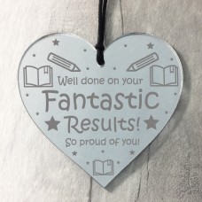 Congratulations Gift FANTASTIC Results Engraved Heart Daughter