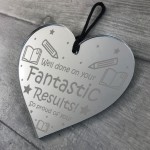 Congratulations Gift FANTASTIC Results Engraved Heart Daughter
