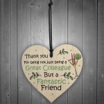 Colleagues Heart Plaque Hanging Sign Friendship Gift Friend