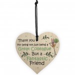 Colleagues Heart Plaque Hanging Sign Friendship Gift Friend