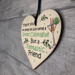 Colleagues Heart Plaque Hanging Sign Friendship Gift Friend