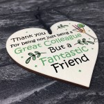 Colleagues Heart Plaque Hanging Sign Friendship Gift Friend