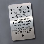 Valentines Anniversary Gift Husband Metal Wallet Insert Gift