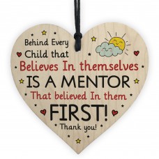 Mentor Gift Special Thank You Gift Wood Hanging Heart Friendship