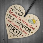 Mentor Gift Special Thank You Gift Wood Hanging Heart Friendship