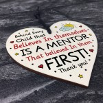 Mentor Gift Special Thank You Gift Wood Hanging Heart Friendship