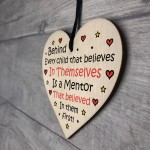 MENTOR Gift Heart Hanging SignThank You Friend Teacher Gift