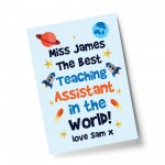 Personalised Teaching Assistant Gift Space Print Thank You