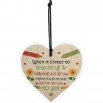 Handmade Thank You Friend Gift Heart Hanging Sign Teacher Gifts