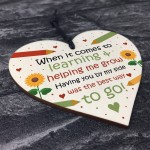 Handmade Thank You Friend Gift Heart Hanging Sign Teacher Gifts