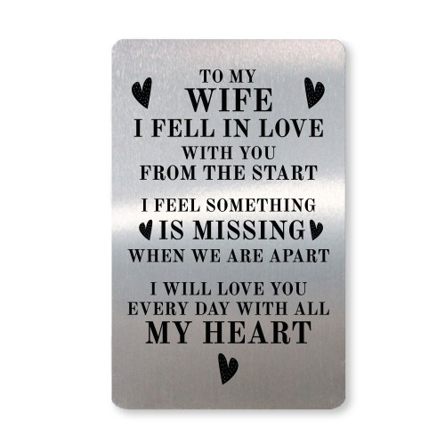 Valentines Anniversary Gift Wife Wallet Insert Gift For Her