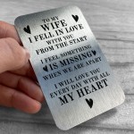 Valentines Anniversary Gift Wife Wallet Insert Gift For Her