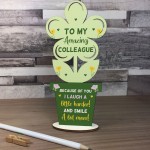 Special Thank You Friend Gift Wood Flower Colleague Gift Sign