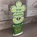 Special Thank You Friend Gift Wood Flower Colleague Gift Sign