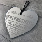 Friendship Plaque Engraved Hanging Heart Gift For Best Friend