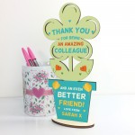 Special Thank You Friend Gift Flower Personalised Colleague Gift