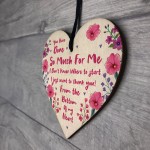 Thank You Friendship Gift Wooden Heart Best Friend Plaque Gift