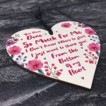 Thank You Friendship Gift Wooden Heart Best Friend Plaque Gift