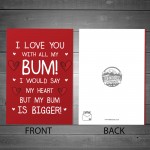 FUNNY Husband Boyfriend Anniversary Birthday Card Rude Card