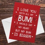 FUNNY Husband Boyfriend Anniversary Birthday Card Rude Card