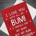 FUNNY Husband Boyfriend Anniversary Birthday Card Rude Card