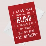 FUNNY Husband Boyfriend Anniversary Birthday Card Rude Card