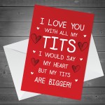 FUNNY Husband Boyfriend Anniversary Card Rude Card For Him