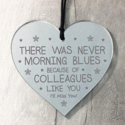 Leaving Gift For Colleague Mirror Acrylic Heart New Job Gifts