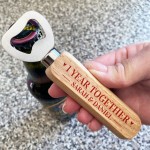 1 Year Together Anniversary Gift Personalised Bottle Opener