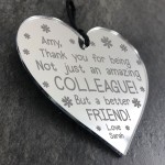 COLLEAGUE Gift For Birthday Leaving Acrylic Heart Friendship