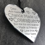 PERSONALISED Colleague Mirror Acrylic Heart Leaving Gifts