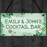 Personalised COCKTAIL BAR Sign Home Bar Plaque Alcohol Gift