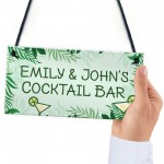 Personalised COCKTAIL BAR Sign Home Bar Plaque Alcohol Gift