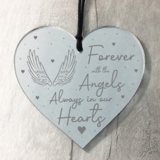 Memorial Gift For Dad Mum Nan Grandad Engraved Heart Angel