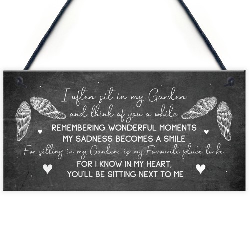 Garden Plaque Hanging Shed Sign Mum Nan Grandad Memorial Family