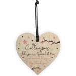 Gift For Colleague Wooden Heart Colleague Birthday Leaving Gift