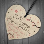 Gift For Colleague Wooden Heart Colleague Birthday Leaving Gift