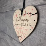 Gift For Colleague Wooden Heart Colleague Birthday Leaving Gift