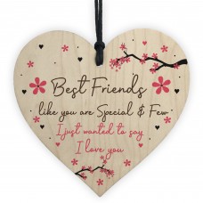 Best Friends Gift Wood Heart Friendship Gift Birthday Gift