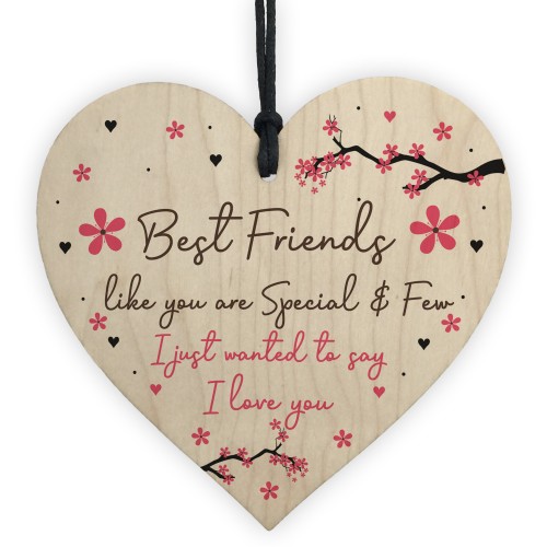 Best Friends Gift Wood Heart Friendship Gift Birthday Gift