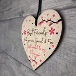 Best Friends Gift Wood Heart Friendship Gift Birthday Gift