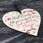 Best Friends Gift Wood Heart Friendship Gift Birthday Gift