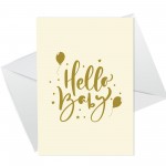 Hello Baby Card Baby Shower Card New Baby Boy Girl Card Parent