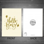 Hello Baby Card Baby Shower Card New Baby Boy Girl Card Parent