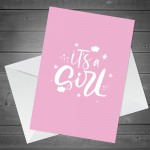 New Baby Girl Card Congratulations Parents It's a Girl Card