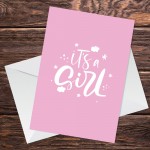 New Baby Girl Card Congratulations Parents It's a Girl Card