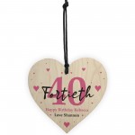 PERSONALISED 40th Birthday Gifts For Mum Auntie Gift For Her