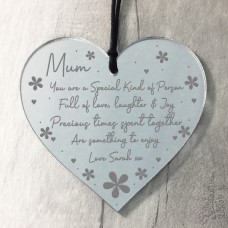 Personalised Special Mum Gift Daughter Son Gift Acrylic Heart