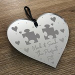 Personalised Gift for Her Him Girlfriend Wife Heart Puzzle Gift